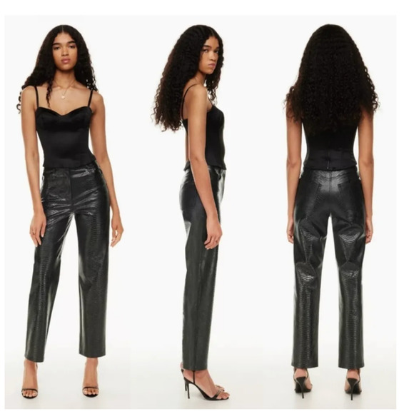 Wilfred Free Snake Skin Vegan Leather Pants - Picture 2 of 5